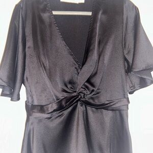 bishop + young Black Satin top